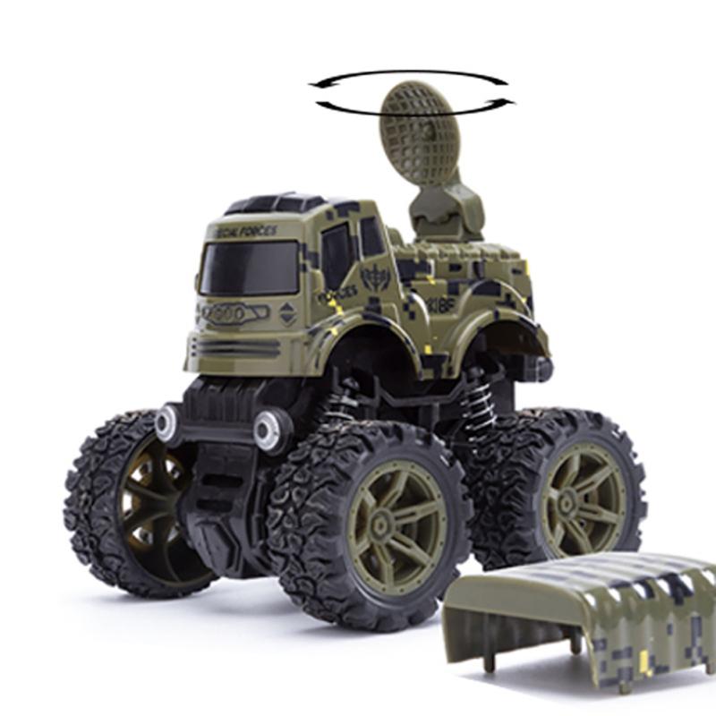 Детский инерционный трюковой автомобиль 4wd, внедорожник, военный автомобиль, пожарная машина, инженерная модель автомобиля, игрушки Multifunctional radar car