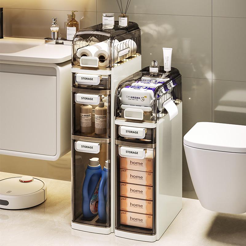 Multi-functional Narrow Bathroom Storage Cabinet for Toilet