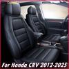 Full Set Car Seat Covers for Honda CRV 2012-2025 PU Leather Seat Protector CR-V EX EXL Hybrid Replacement Accessories