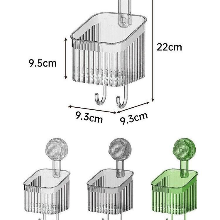 Luxury No-Drill Suction Cup Bathroom Organizer for Toothbrush & Toothpaste