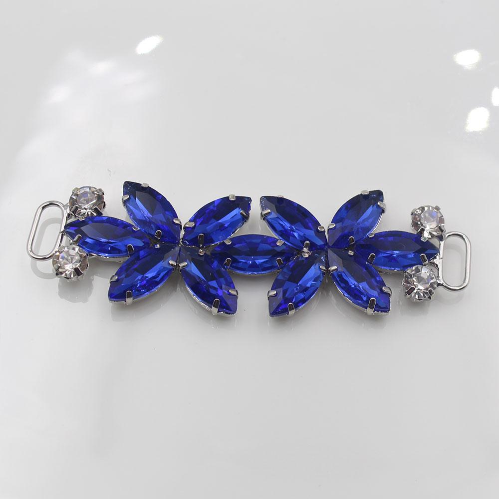 

Versatile 2 pieces 12 * 77mm eyelets glass rhinestone swimsuit bikini connector high-end clothing exquisite chain accessories