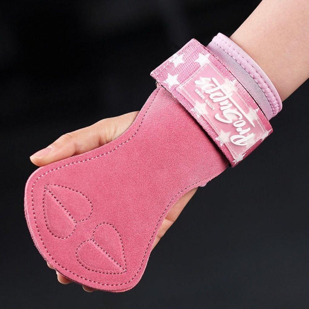 

1 пара перчаток Love Style из коровьей кожи для спортзала, защита ладоней, фитнес-тренировки, катание на лодках розовый