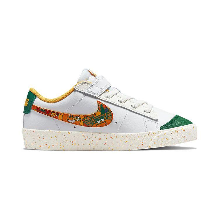 Nike Blazer Low 77 PS Fruity Graphics Kids Sneakers White Sail Malachite DQ5089-181
