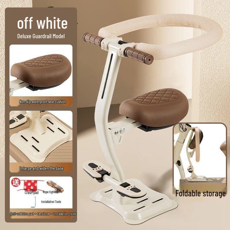 Universal Front-Mounted Electric Bicycle Safety Seat for Children – Foldable Design