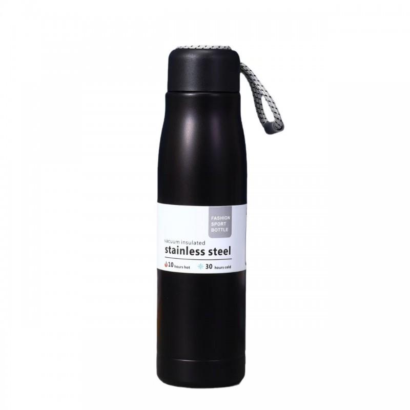 Stainless Steel Vacuum Insulated Water Bottle 550ml Leakproof Portable Travel Cup Women Outdoor Gym Office