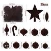 9/12/30 Pcs/set flannel Christmas Ball Set Hollow-out 6/8cm Xmas Tree Hanging Pendant Hanging Red Christmas Decorations