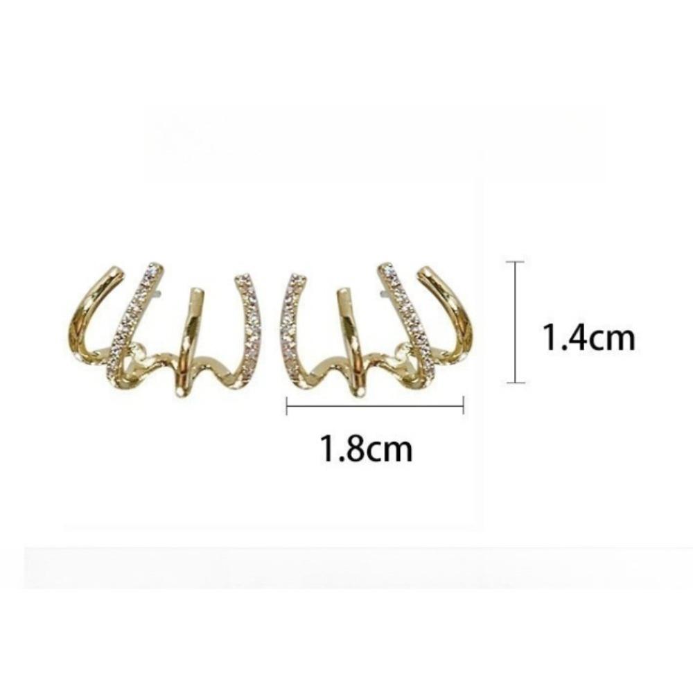 Earrings Niche Design Earrings Women's Fashion Four-claw Stud Earrings