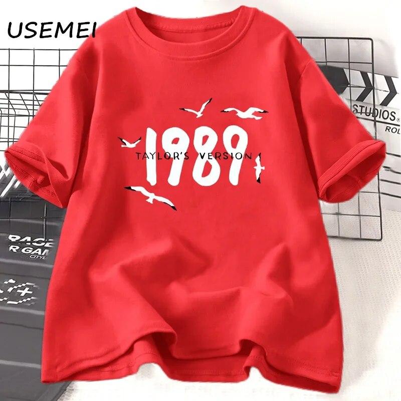 

Taylors 1989 Swiftie Merche Era Футболки для жінок Вуличний одяг з круглим вирізом Літній жіночий одяг з короткими рукавами Трійники унісекс великого розміру 4XL