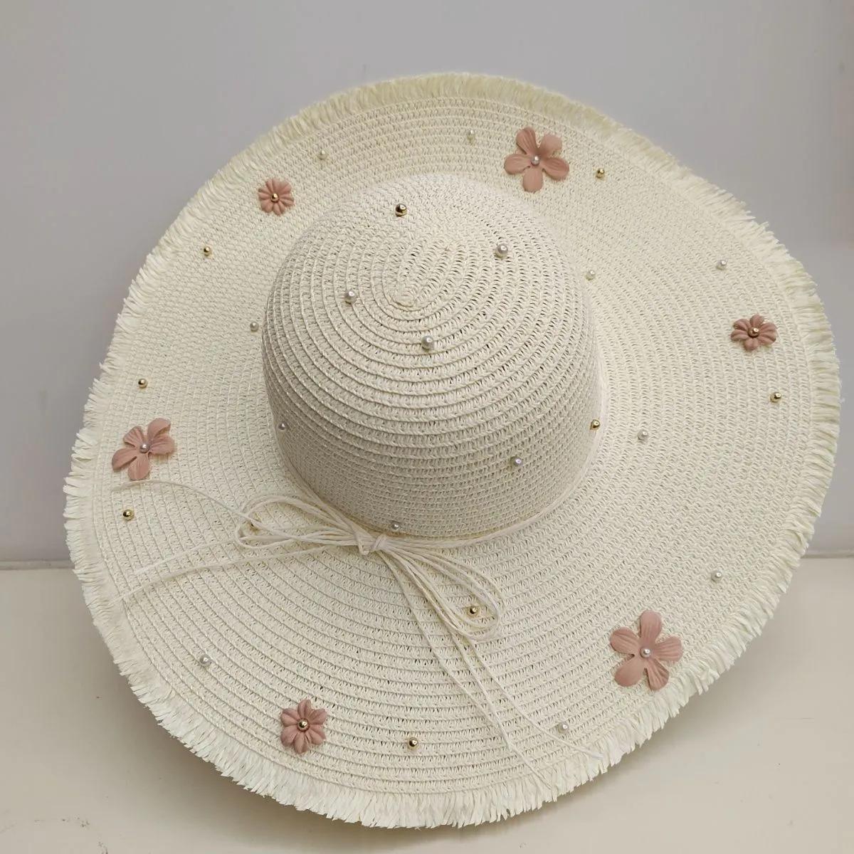 

WTEMPO Летние широкополые шляпы с бантом из веревки для путешествий на открытом воздухе, пляжные шляпы, женские складные однотонные повседневные большие панамы 1pc слоновая кость