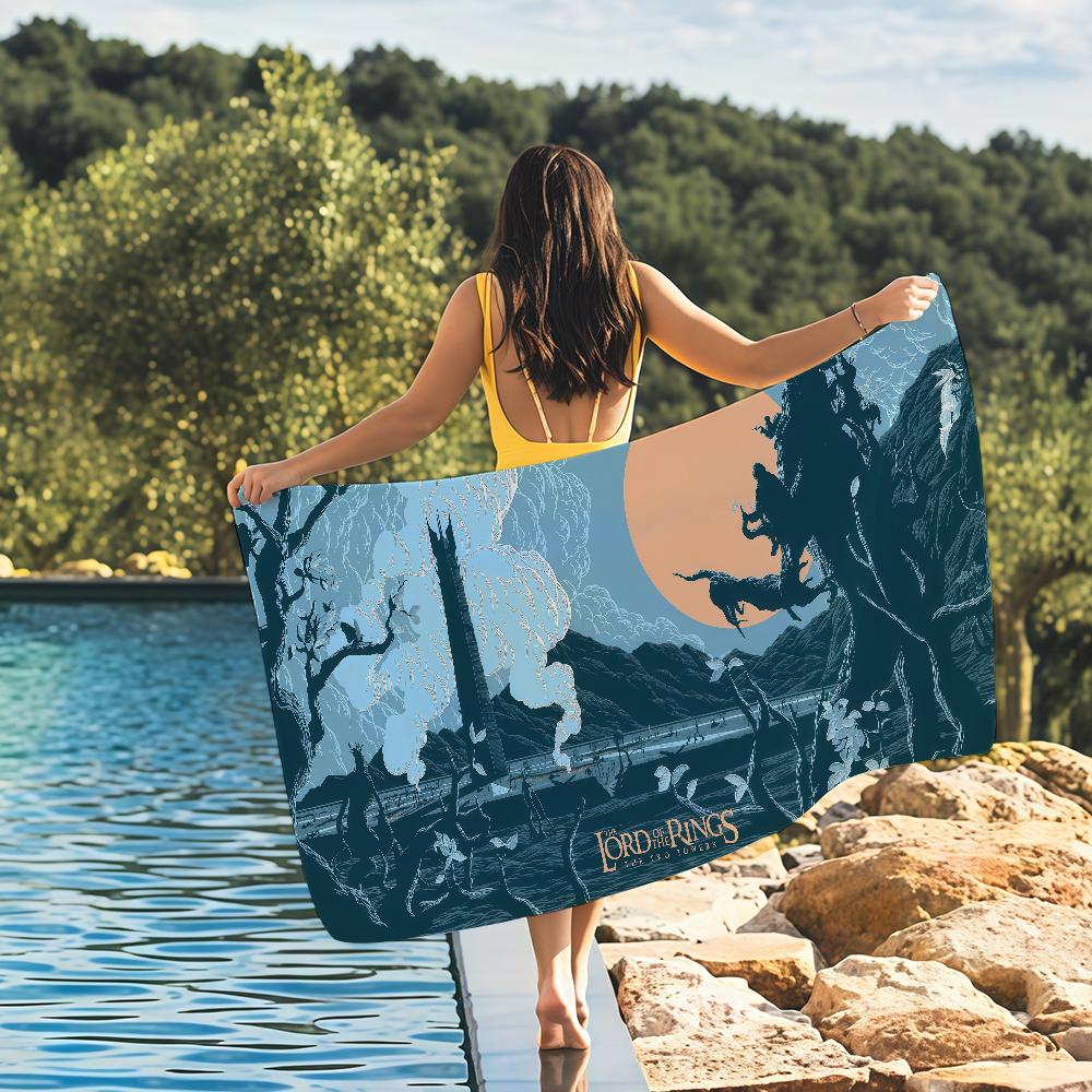 Movie The L-Lord of the R-Rings Towel Quick Drying Beach Towels Are Suitable For Swimming Pools Camping Yoga And The Gym