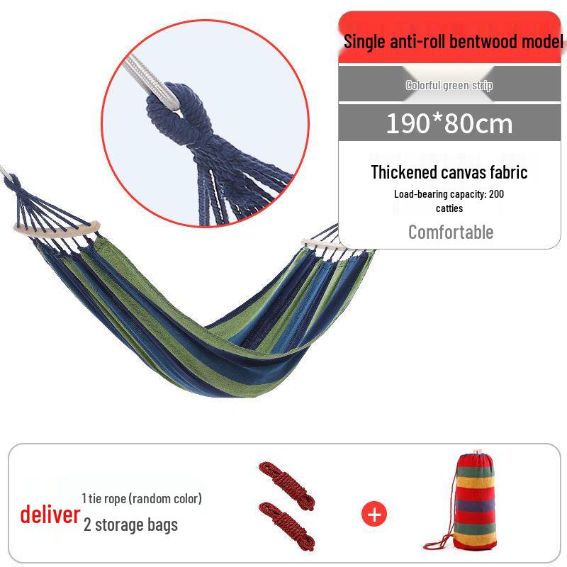 Rainbow Striped Portable Outdoor Hammock Chair for College Students