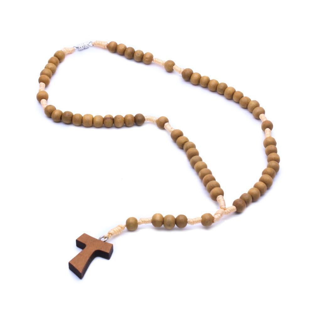 Necklace Trendy Virgin Holy Handmade Christian Rosary Praying Jewelry Cross Pendant Necklace Fashion Catholic Religious Orthodox