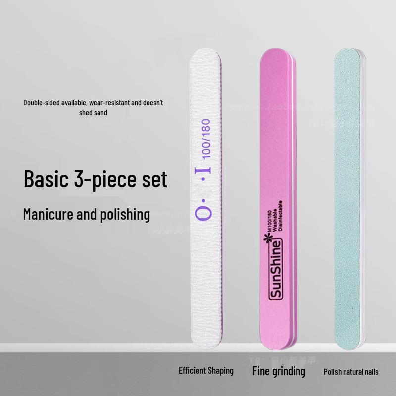 Nagelkunst Schleifbrett & Polierschwamm Set zum Polieren und Formen