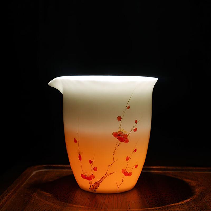 Tuopai Hand-Painted Red Plum Porcelain Tea Set