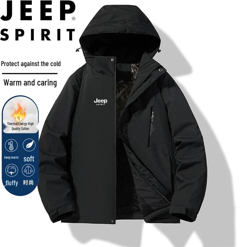 

JEEP SPIRIT Men s Winter Hooded Puffer Jacket 2XL