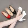 Women's Shoes Hate The Sky High Shallow Pointed Single Shoes Formal Professional Waterproof Platform High Heels