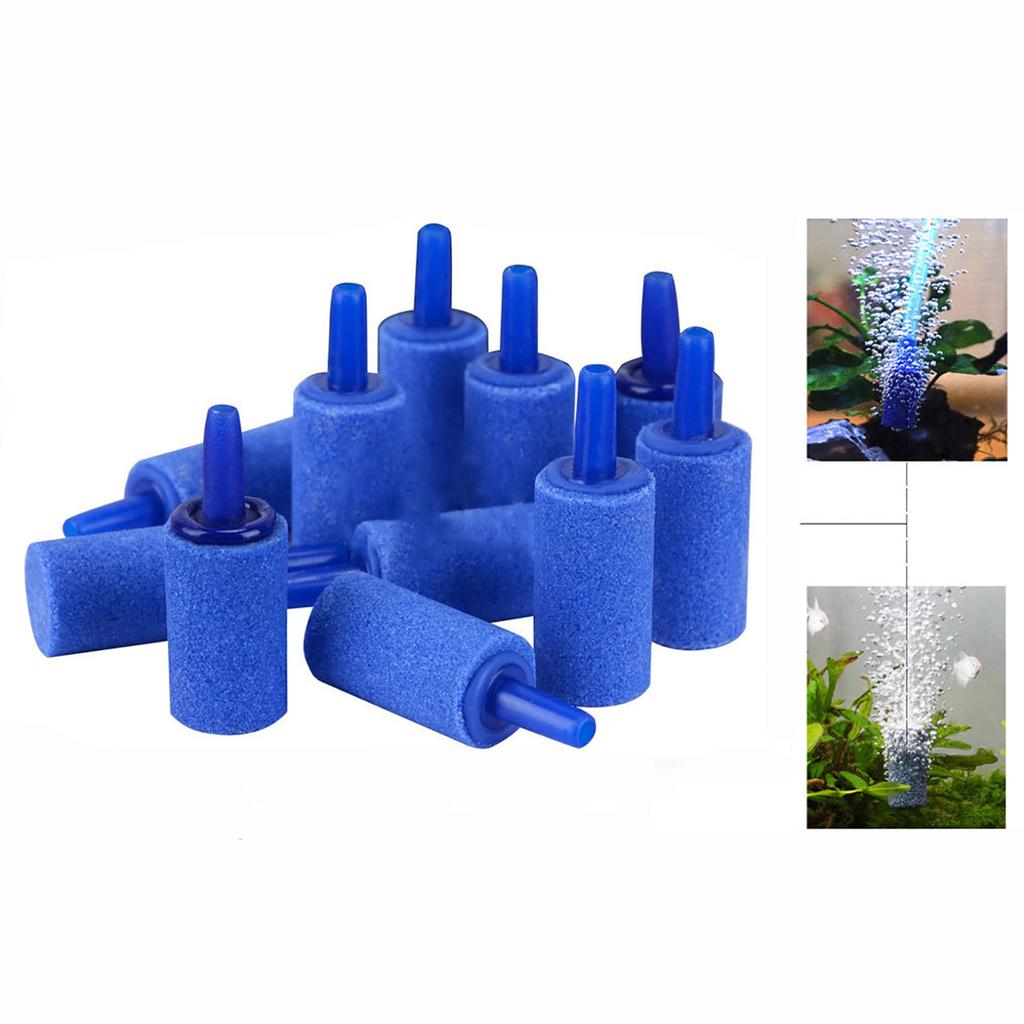 5Pcs Aquarium Bubble Stone Fish Tank Pond Oxygen Diffuser Cylinder Sand Stone Hydroponics Aerator Pump Fitting 10x25mm 20x50mm
