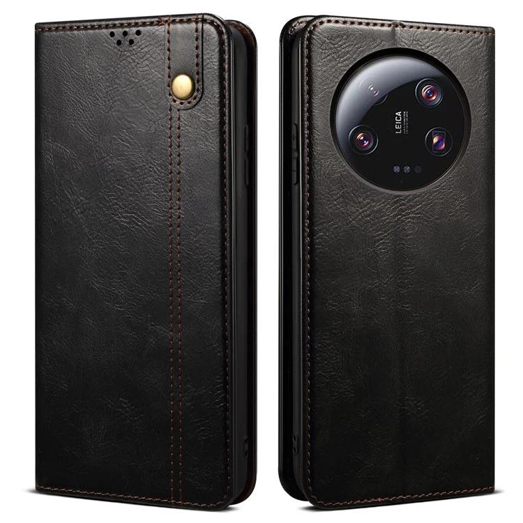 

Для Xiaomi 13 Ультра кожаный чехол-кошелек для телефона с восковой текстурой Crazy Horse Подставка для телефона