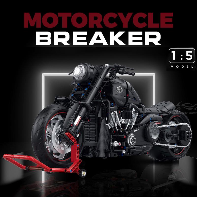 

Gu Li 60521: High-Difficulty 1:5 Motorcycle Breaker Assembly Model - Boys Building Toy