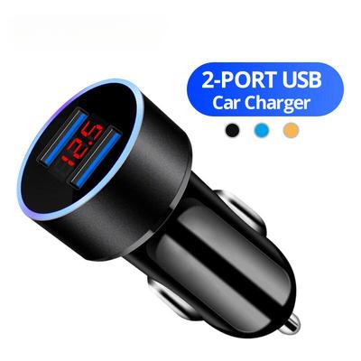3.1A Usb Car Charger 2 Port Car Phone Charger For Mobile Led Display Auto Fast Charging Universal Micro Type C Usb Adapter