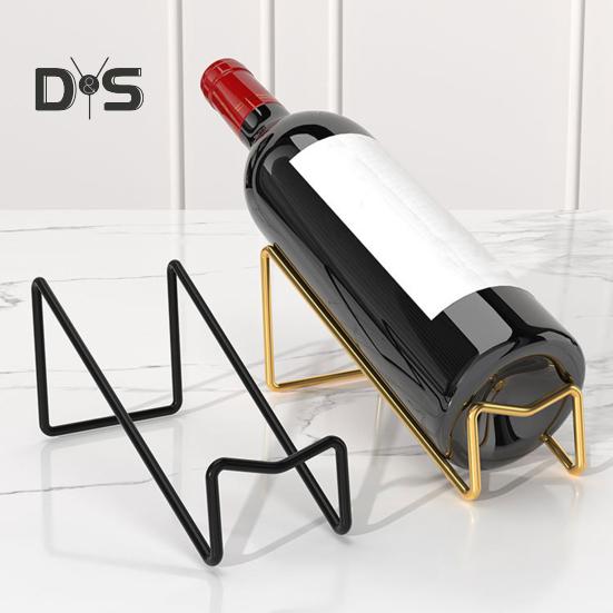 Stojan na víno na pracovní desku, železný držák na láhev vína, držák na pivo, šampaňské, police na nápoje, stojan na domácí barový pult, dekorace