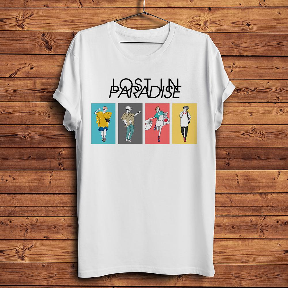 

2026 New Satoru Gojo LOST IN PARADISE Funny Anime Tshirt Unisex White Casual Parentchild Jujutsu Kaisen TShirt Unisex Streetwear 4XL