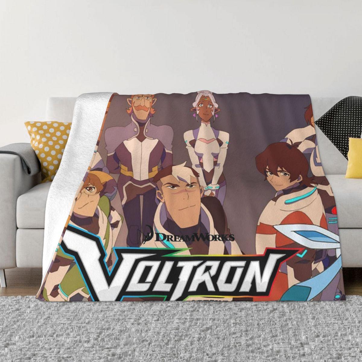 

Voltron Legendary Defender Flannel Blankets Action Animation Warrior Funny Throw Blanket for Home 125*100cm Bedspread 30x40in