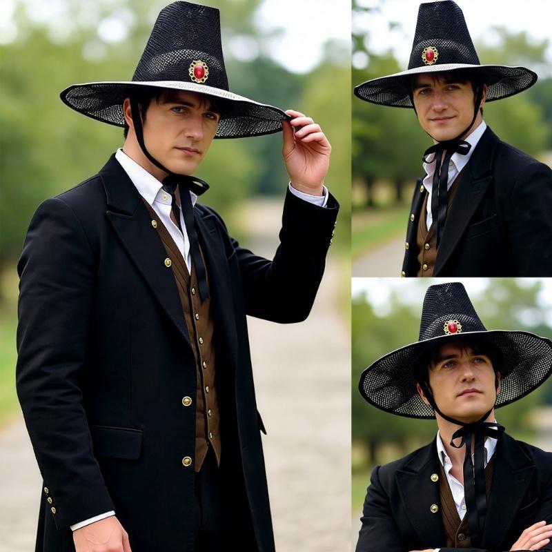 Traditionelle koreanische Netzmütze für Cosplay-Kleidung bei verschiedenen Anlässen wie Partys, Aufführungen und Fotografie