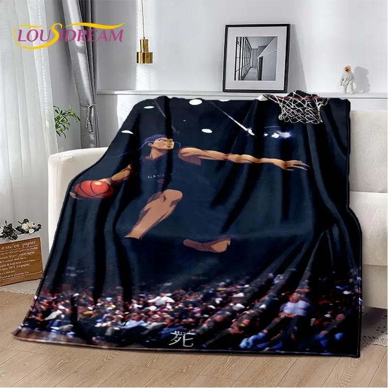 Kuroko'nun Basketbol Anime Karikatür Yumuşak Peluş Battaniye, Flanel Battaniye Oturma Odası Yatak Odası Yatak Kanepe Piknik Koyu için Battaniye