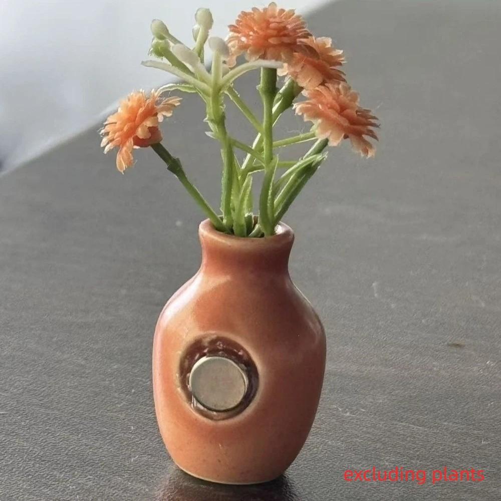 Decorative 3D Vase Fridge Magnets Pastoral Style Flower Arrangement Magnet  Dorm Room