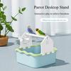 Small Bird Litter Box With Removable Garbage Can For Parakeets Cockatiels And Parrots