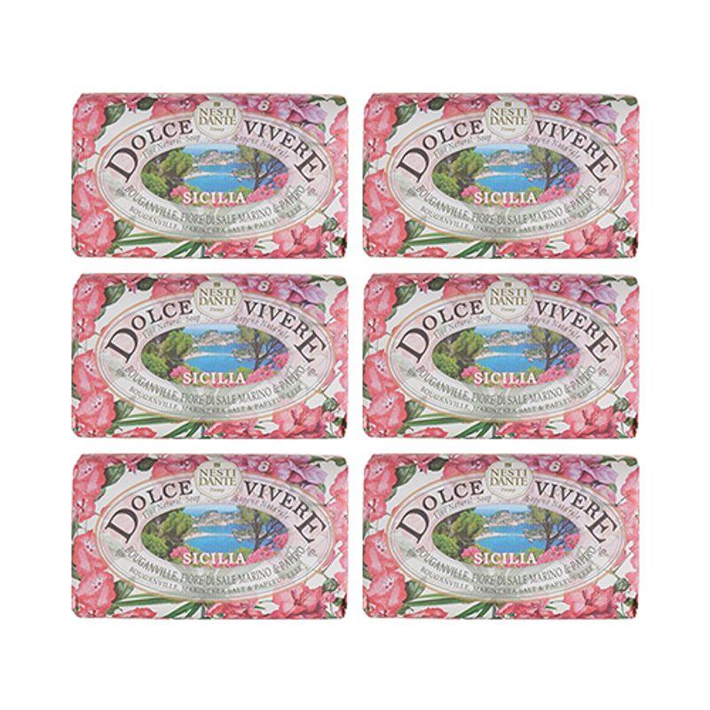 Nestidante Dolce Vivere 1 Sicilian Soap 250g x 6 Pack [Box Product]