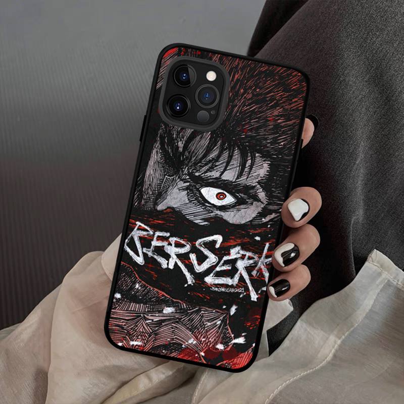 Anime Berserk Guts Custodia per Telefono Silicone Morbido per iphone 14 13 12 11 Pro Mini XS MAX 8 7 6 Plus X XS XR Cover