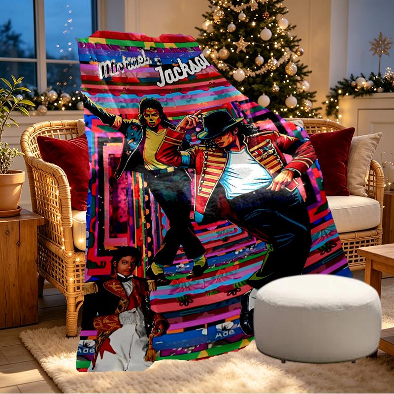 Coperta Stampata Michael Jackson - Morbida e Confortevole, per Camera da Letto, Viaggio, Divano, Decorazione Casa - Regalo di Compleanno Natale per Amico