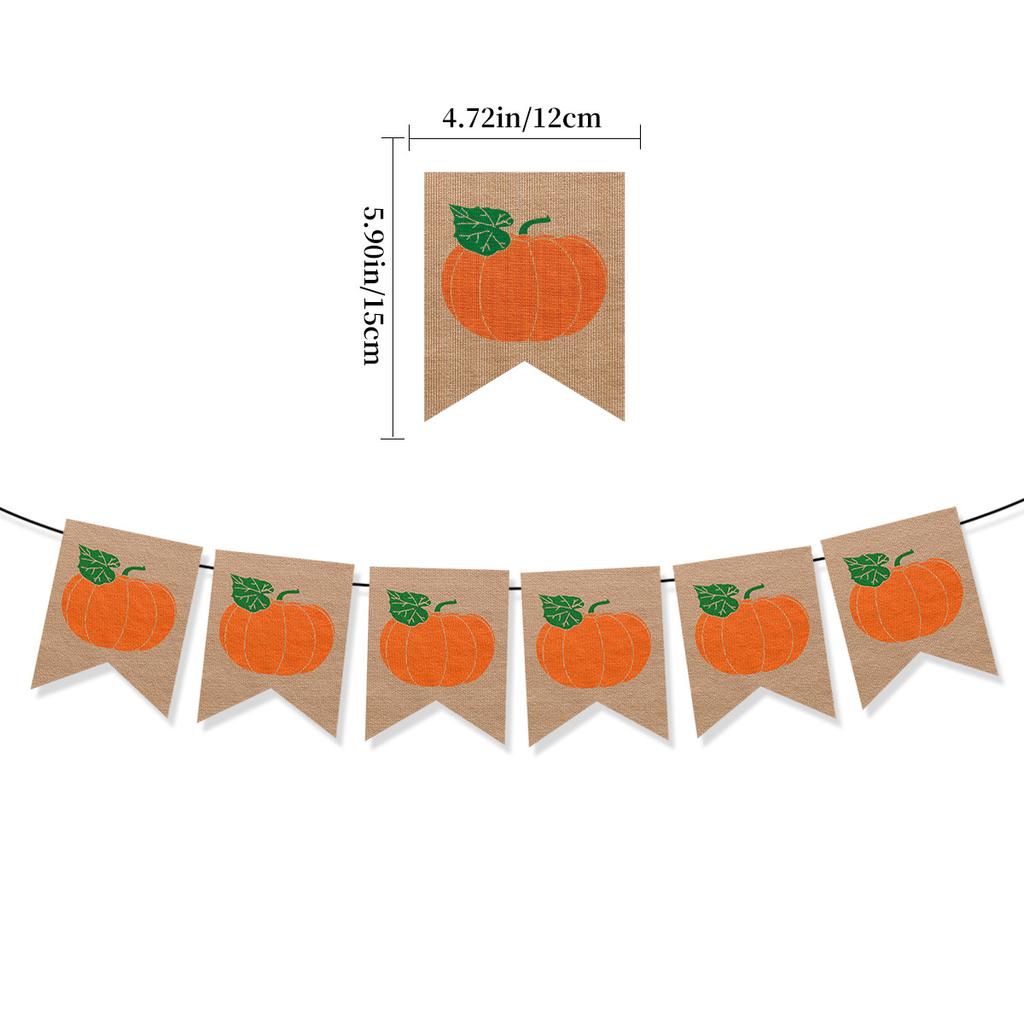 Thanksgiving Party Decoration Banner Harvest Festival Arrangement Turkey Pumpkin Maple Leaf La Flower