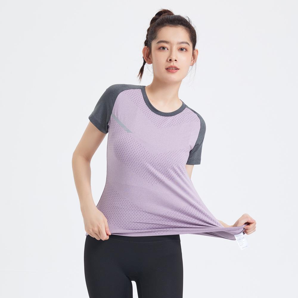 Women's Quick Dry Sport T-shirt Elastic Tights Breathable Workout Fitness Running Hiking Gym Clothing Shirt