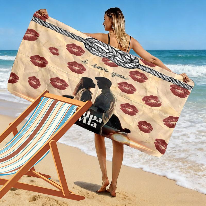 My Fault Print Beach Towel, Large Soft Quick Dry Towel for Beach Camping Swimming