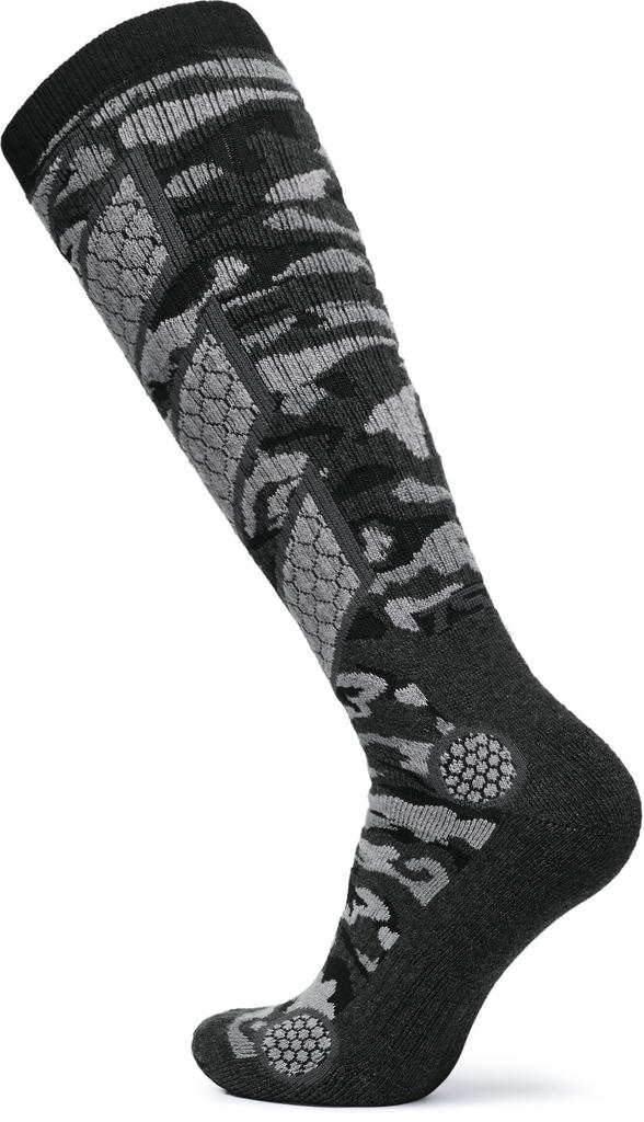 Tesla Ski- und Snowboard-Kompressionssocken Motorrad Outdoor und Socken, 2-Paar-Set, Dick, Kaltwetter, Kniehoch, Schweißableitend, Schnelltrocknend,