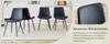 4-Piece Set Modern Dining Chairs in Black with PU Cover and Metal Frame - Wide Seats with Backrest, for Dining Room, Home Office and Living Areas