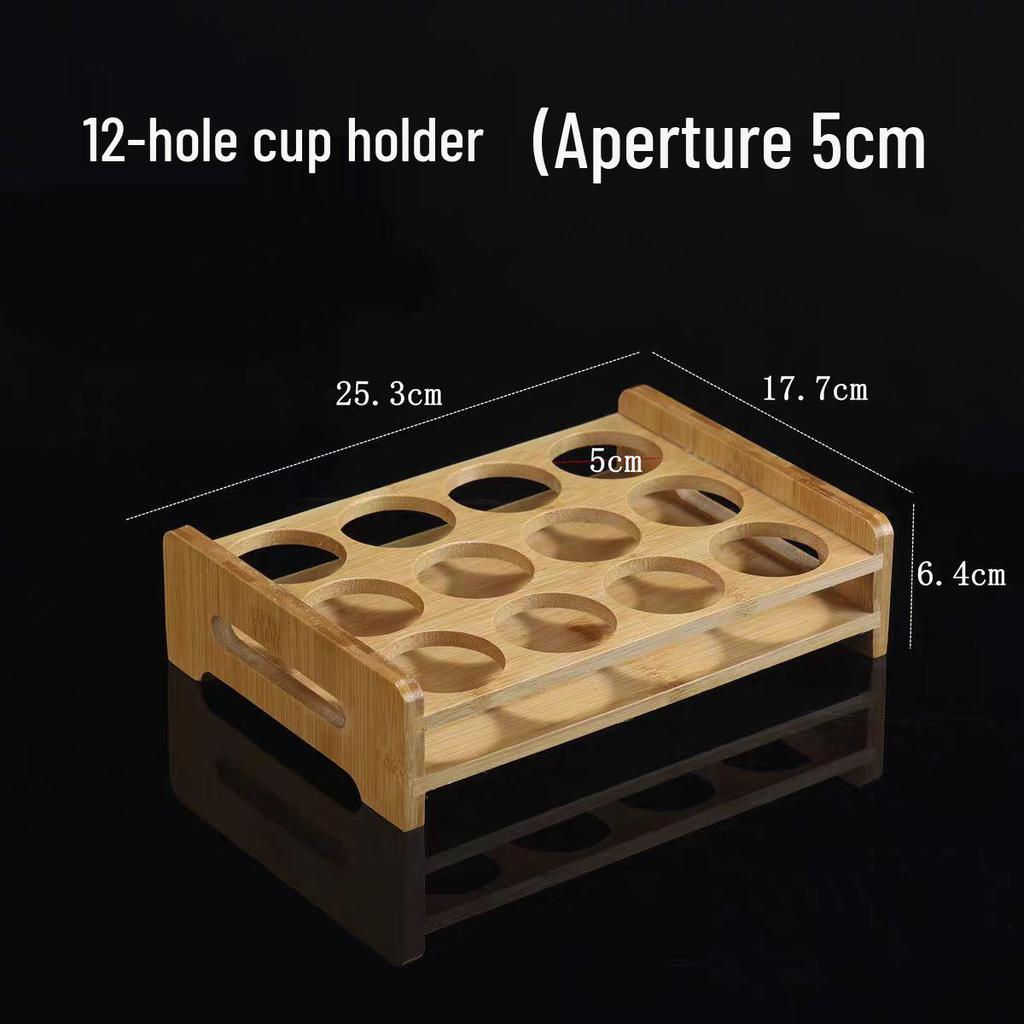 Bamboo Shot Glass Holder & Decanter Rack Set