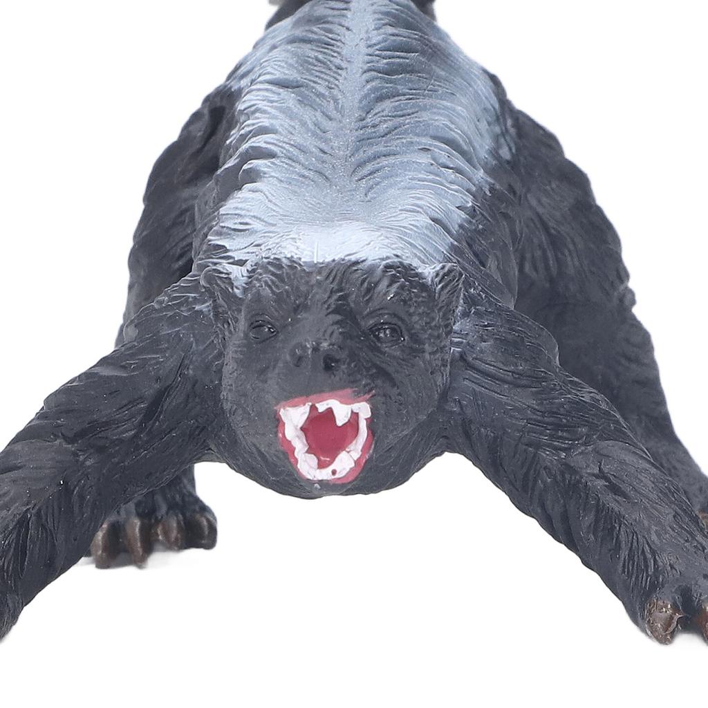Lifelike Wild Animal Figure Plastic Attacking Standing Prone Postures Ratel Figure Toy