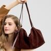 Genuine Leather Women's Bag 2025 New Large Capacity Tote Bag Commuting Relaxed Pillow Bag Matte Cowhide Shoulder Bag for Women