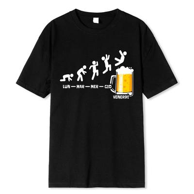 Friday Beer Funny Print Men's Brand T-shirts Casual Hip Hop Summer Men Tshirts Streetwear Cotton Oversized T-Shirt Short Sleeve
