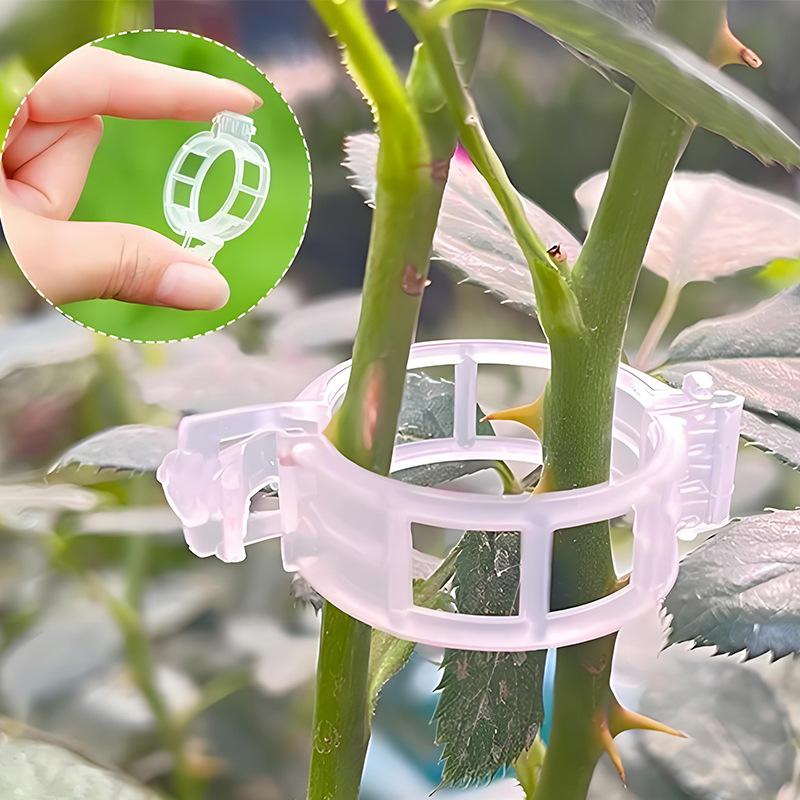 100Pcs Plant Support Clips,Snap-On Reusable Gardening Vine Brackets For Vegetables And Other Climbing Plants Weatherproof Tool