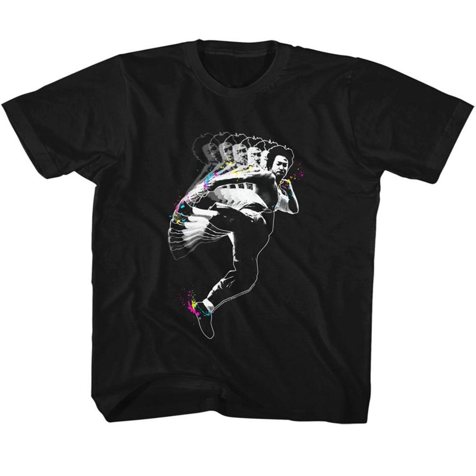 Bruce Lee Splat Kick Black Youth T-Shirt 120