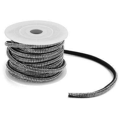 5 Yards Rhinestones Chain Crystal Rhinestones Ribbon DIY Clothing Decoration AccessoriesBlack