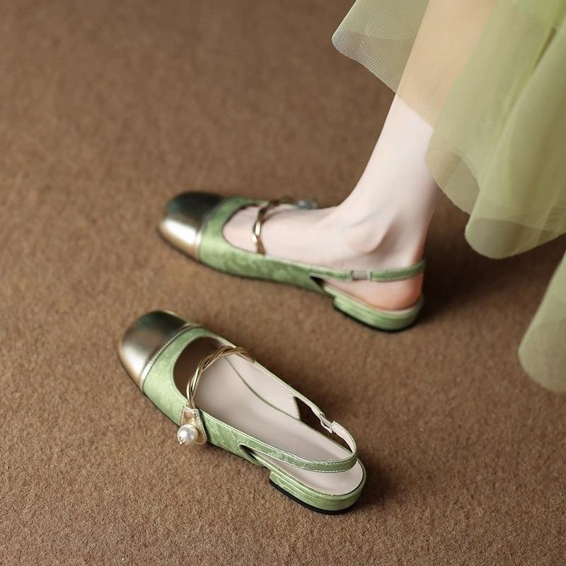 Fashion Square Toe Mary Jane Shoes for Women Chunky Sandals Shallow Mouth Casual Mid Heel Pumps New Women Footwear Zapatos De Mujer