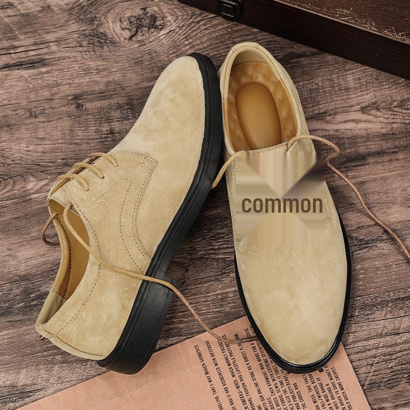 Men s Summer Korean Style Pointed Toe Suede Casual Shoes with Height Increase 41