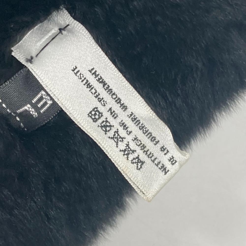 Chanel Big Coco CC CC Mark Accessories Tippets Scarf Fur Black/White