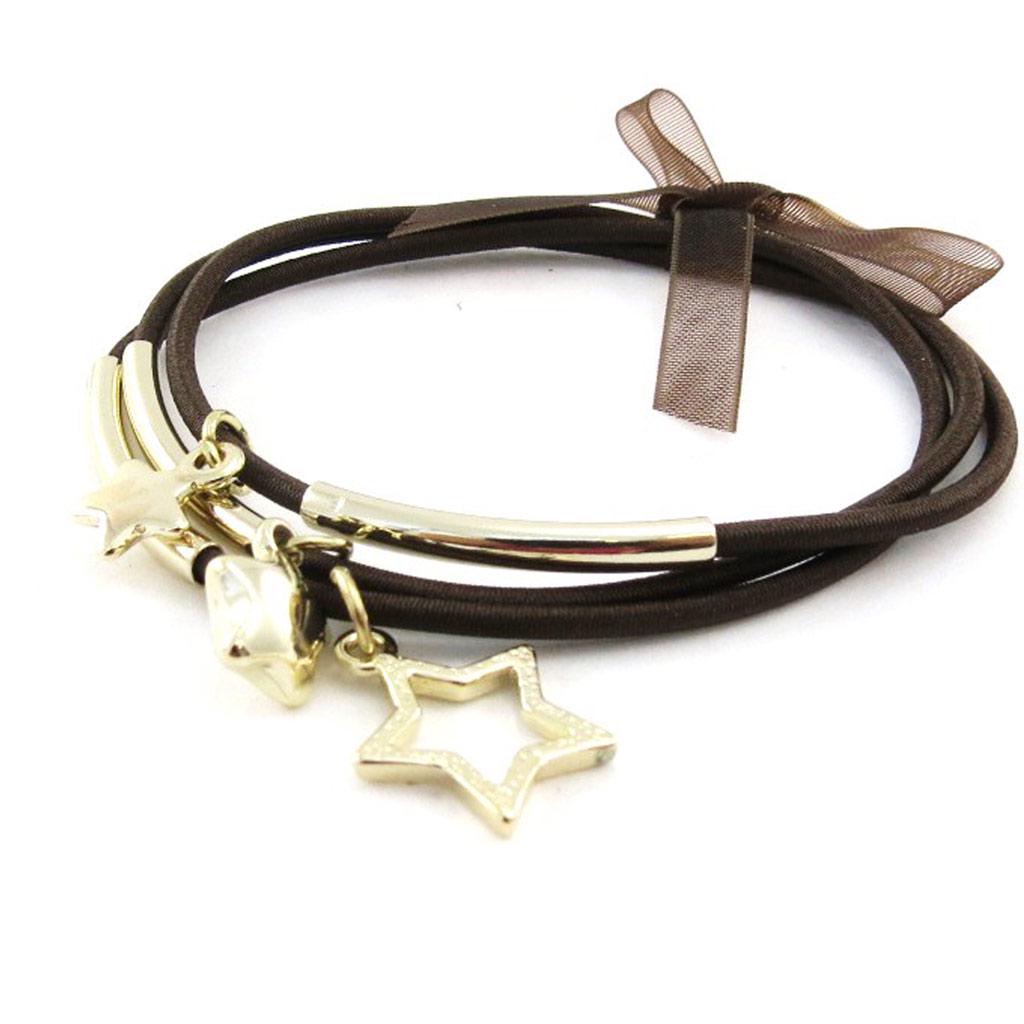 Les Trésors De Lily [J2015] - Fancy Gold Brown 'Stars' Bracelet